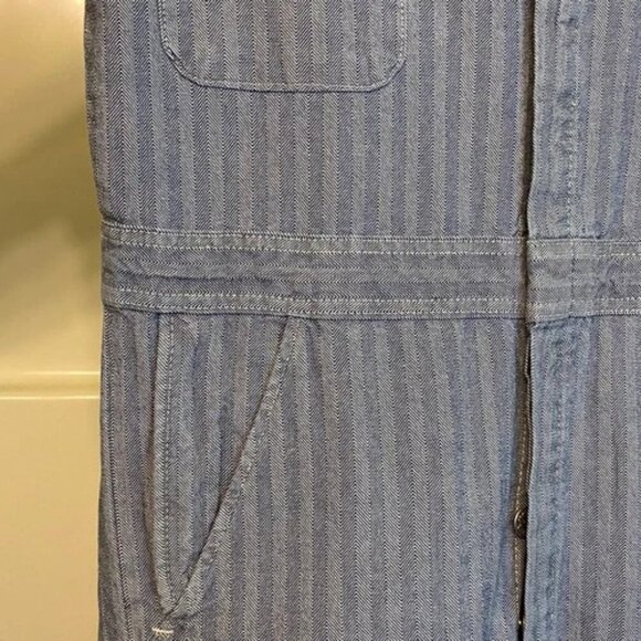 Vintage RED KAP Coverall Men's 40 RG Button Front Blue Herringbone Denim USA - Picture 7 of 11